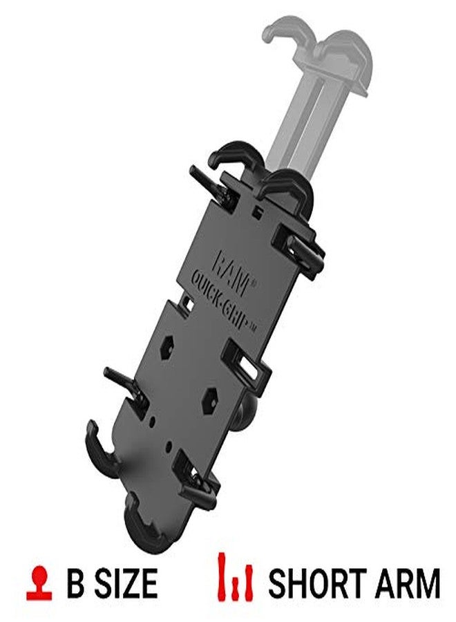 رام ماونتس حامل هاتف كبير سريع التثبيت من رام ماونتس مع قاعدة تثبيت على شكل حرف U للمقود RAM-B-149Z-A-PD4U بذراع قصير للدراجات النارية، والمركبات الرباعية، والدراجات الهوائية - Image 5